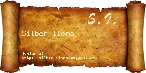Silber Ilona névjegykártya
